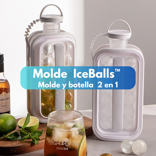 Molde cubitos de hielo o Botella portátil IceBalls™ 2 en 1