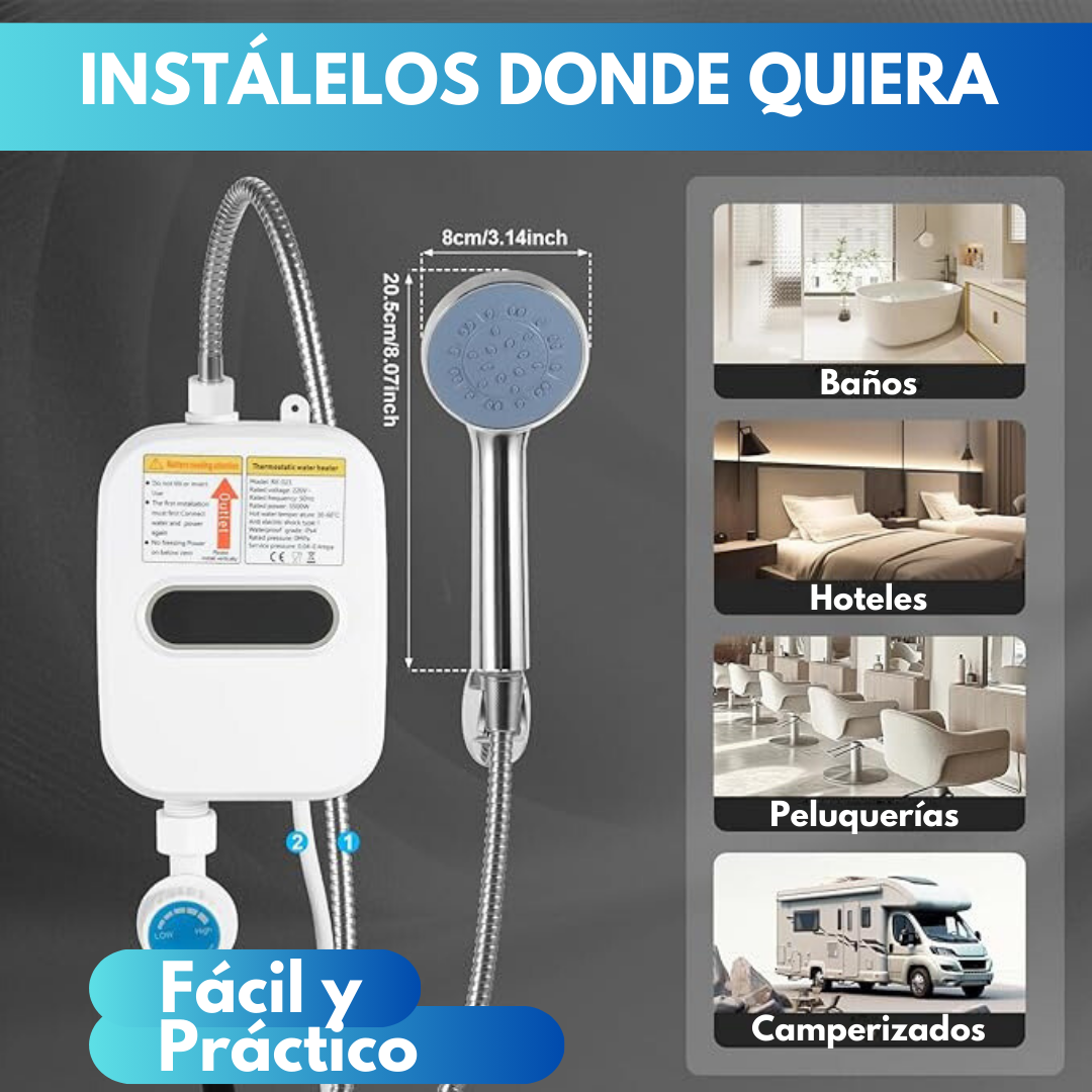 Calentador de agua eléctrico instantáneo de 3500W